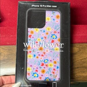 Wildflowers iPhone 13 Pro Max Case - Purple Floral Pattern
